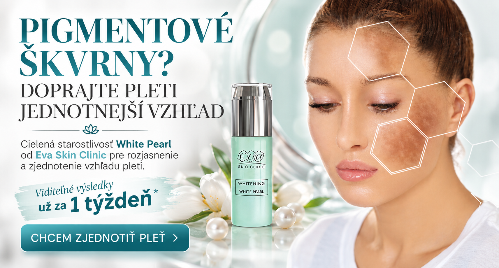 White Pearl Eva Skin Clinic – starostlivosť o pigmentové škvrny pre rozjasnenie a zjednotenie pleti | Kozmetika z Egypta