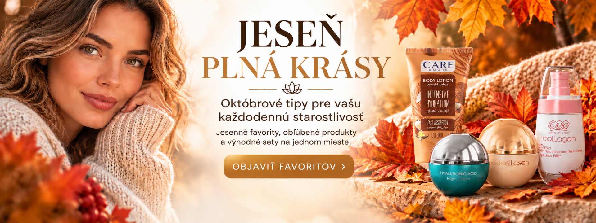 Jesenná starostlivosť o pleť a telo – októbrové tipy, Eva Cosmetics, Eva Skin Clinic a Care&More | Kozmetika z Egypta